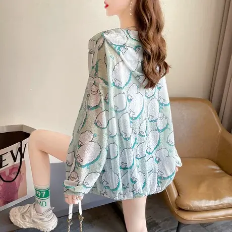 户外透气防晒衣女2023新款夏季韩版宽松薄款冰丝防晒服开衫外套潮商品大图
