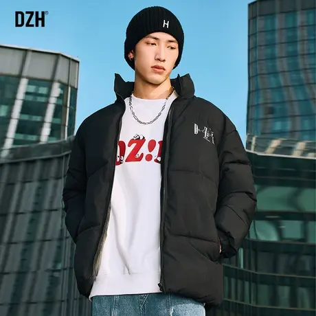 DZH黑色立领棉服男款冬季加厚休闲棉衣外套潮高级感男士袄子潮牌图片