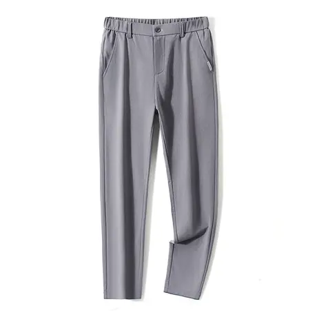 新款冰丝休闲裤子男夏季超薄款修身直筒长裤宽松春秋款百搭小西裤商品大图