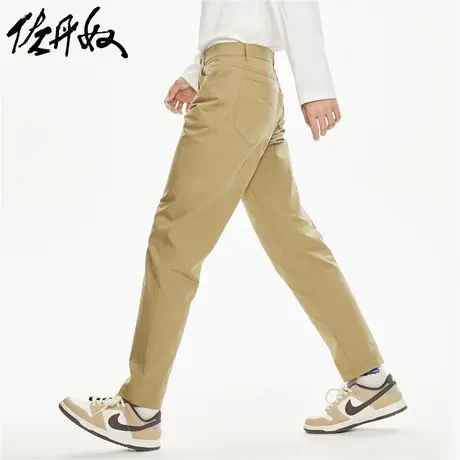 佐丹奴裤子男装纯棉斜纹梭织中腰休闲长裤 18113625商品大图