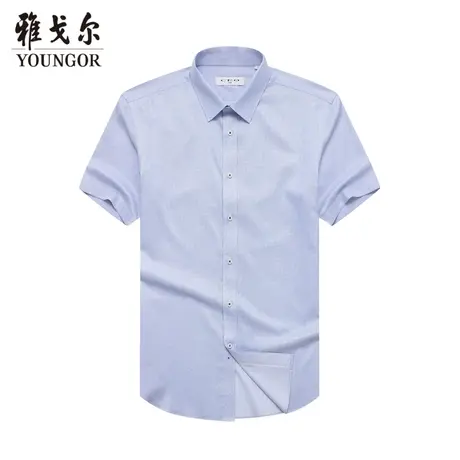 雅戈尔官方CEO男士短袖衬衫商务休闲免烫衬衫4615商品大图