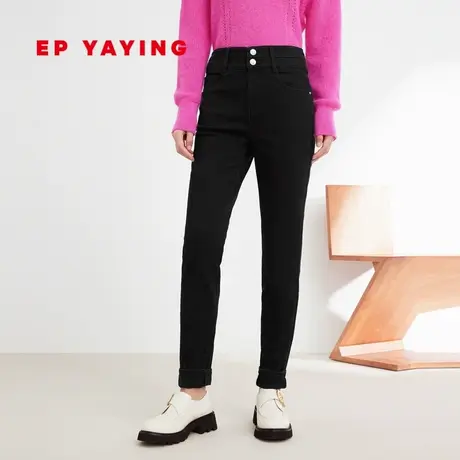 EP雅莹女装 棉质高腰显瘦小脚土耳其牛仔裤 2023秋冬新款J630A商品大图