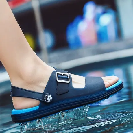 夏季雨鞋男款时尚钓鱼鞋防滑防水鞋男士胶鞋户外溯溪涉水鞋沙滩鞋商品大图