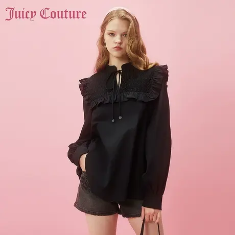 Juicy Couture橘滋春夏新款衬衫长袖通勤衬衫过境温柔甜美风女商品大图