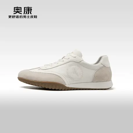 奥康2023新款休闲运动鞋情侣款夏季透气时尚系带舒适软底德训鞋潮图片