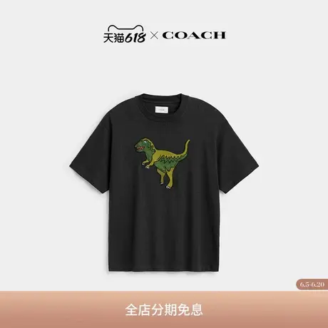 COACH/蔻驰男女通用棉质REXY休闲型T恤短袖舒适休闲上衣商品大图