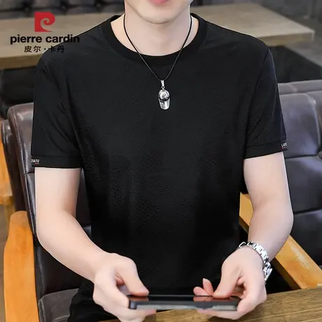 皮尔卡丹夏季男士短袖t恤冰丝薄款潮流休闲凉感体恤2025新款青年商品大图