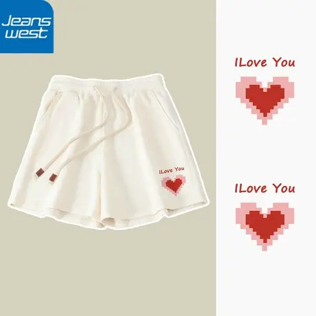 VR真维斯运动短裤女夏薄款阔腿裤华夫格三分裤2023新款休闲短裤女图片