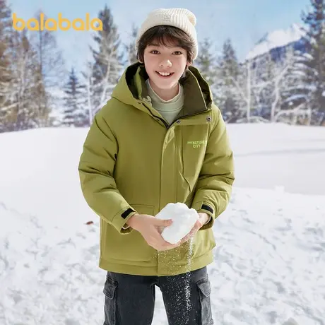 巴拉巴拉儿童羽绒服冬季2025中长款保暖男童中大童外套潮时尚洋气商品大图