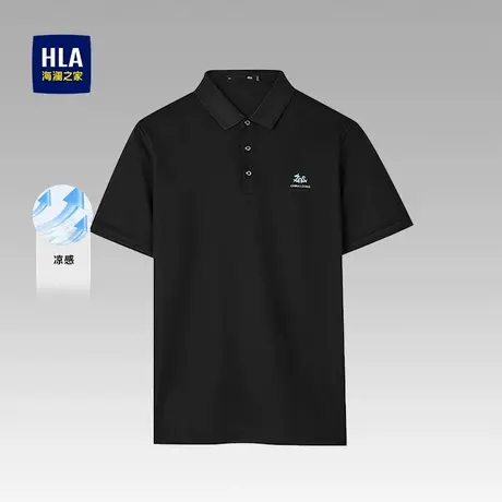 HLA/海澜之家男士polo衫2025夏季新款翻商务短袖爸爸男装半袖T恤图片