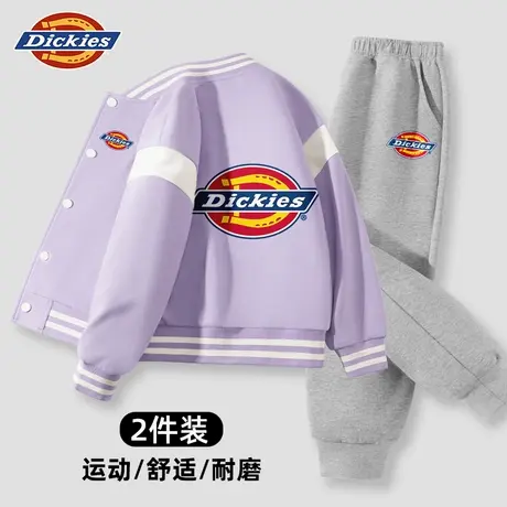 Dickies童装女童套装秋季儿童撞色上衣棒球服男孩2025新款衣服潮A商品大图