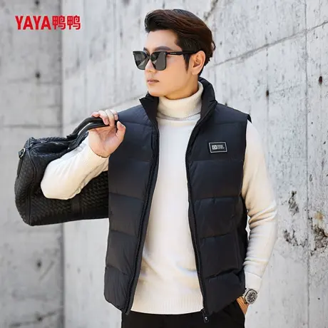 YAYA鸭鸭羽绒马甲男士2025冬季新款外穿轻便时尚羽绒背心马夹外套商品大图