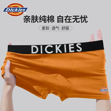 Dickies内裤男士2025新款秋季透气纯棉平角裤运动薄男生中腰大码商品大图