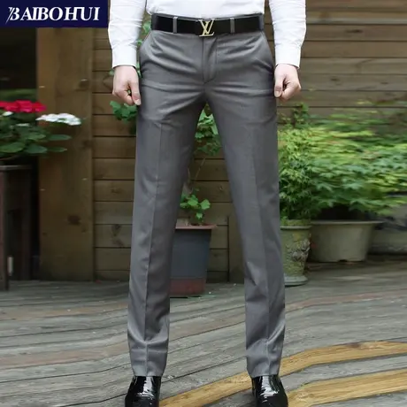 男装秋季商务休闲长裤子韩版修身灰色西装裤职业正装男士青年西裤商品大图