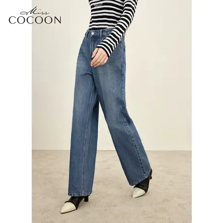 MISSCOCOON静奢风2023秋冬新款复古水洗时尚百搭垂感长裤休闲裤商品大图