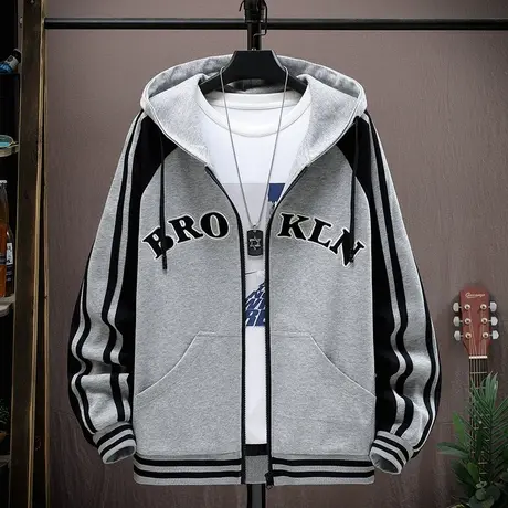 13青少年春秋季外套12岁男孩初高中学生14运动开衫15大童夹克上衣商品大图