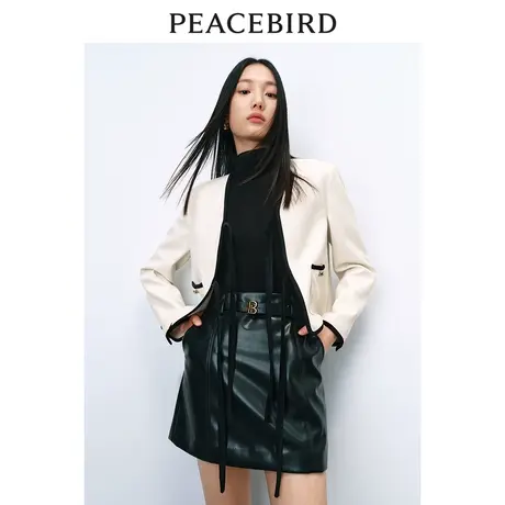 【商场同款】太平鸟女装2024年春季新款系带小香风外套A1BBE1242图片