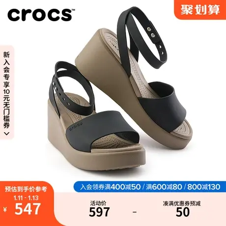 Crocs卡骆驰布鲁克林厚底坡跟鞋女鞋松糕鞋|209406商品大图