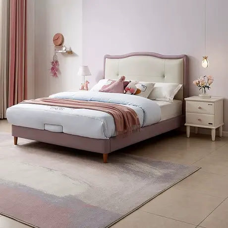 全友家居卡通儿童床女孩公主床现代简约卧室1.5米单人床105293图片