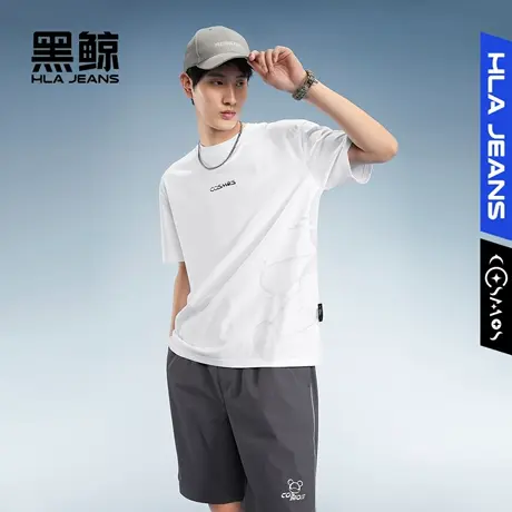 黑鲸HLAJEANS海澜之家旗下潮牌星际熊系列短袖T恤男多色圆领短t商品大图