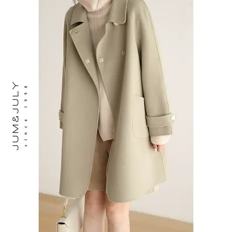 【反季清仓仅399】风衣毛呢外套女赫本风高级韩系小个子呢子商品大图