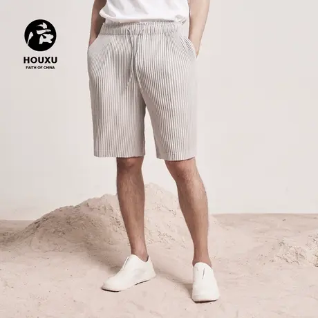 后序【一生褶】系列新中式国风短裤男五分裤原创设计感高端裤子男商品大图
