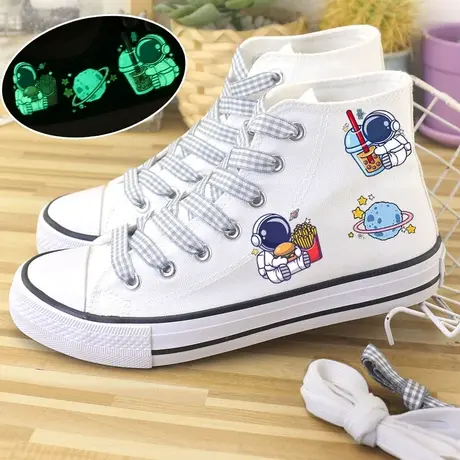 高帮鞋帆布鞋小白鞋女鞋2023新款板鞋韩版百搭学生球鞋情侣款男鞋商品大图