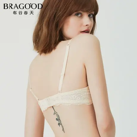 BRAGOOD薄款纯棉杯里光面无痕蕾丝小胸少女文胸 布谷内衣商品大图