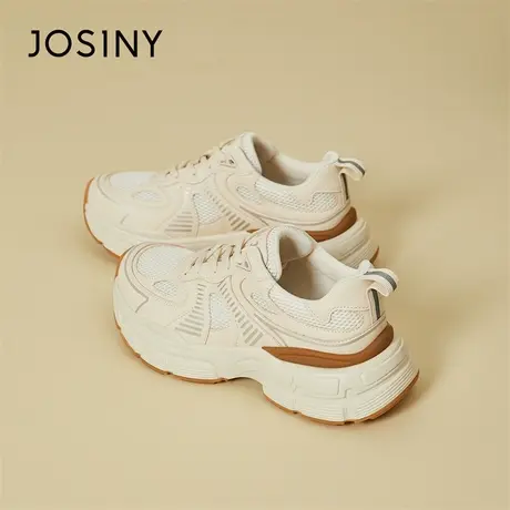 Josiny/卓诗尼老爹鞋2024新款春季运动鞋爆款百搭厚底增高休闲鞋商品大图