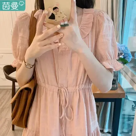 茵曼清纯法式浪漫优雅高端精致连衣裙2023新款女春夏高级质感裙子图片
