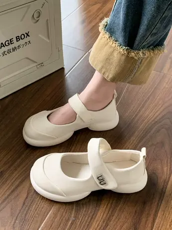 法式丑萌玛丽珍小皮鞋女2023新款夏季小香配裙子舒适云朵泡芙单鞋商品大图