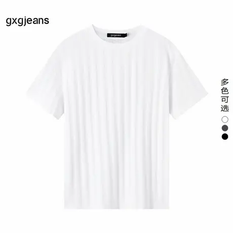 gxg.jeans男装2024年夏季新款圆领短袖T恤JEX14400092图片