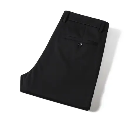 男士春季商务正装冰丝西裤长裤直筒宽松透气黑色修身休闲西装裤子图片