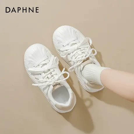 达芙妮厚底小白鞋女2025新款夏季贝壳头百搭板鞋增高运动休闲鞋子商品大图