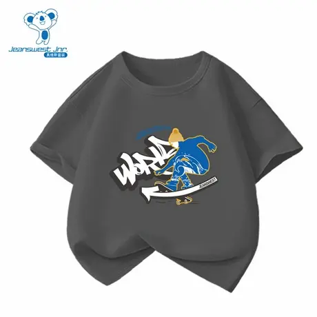 VS真维斯童装夏季款 时尚趣味印花男童纯棉短袖T恤上衣商品大图