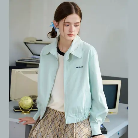 a02美式刺绣慵懒松弛感上衣夹克2025春季休闲女式外套图片