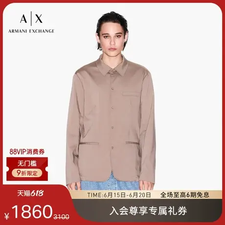 ARMANI EXCHANGE/阿玛尼2025夏季新款男士衬衫领单排扣西装外套商品大图