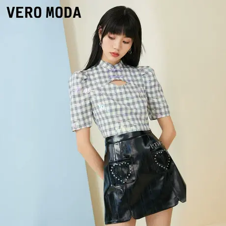 Vero Moda奥莱夏季清仓复古国风中式设计感气质雪纺衫百搭上衣女图片