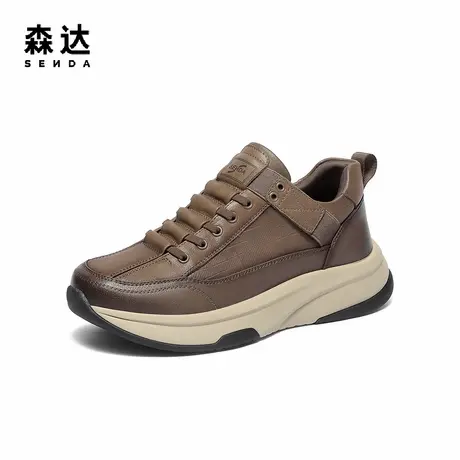 森达休闲靴男2025冬季新款商场同款运动风厚底短靴1ZS01DD5商品大图