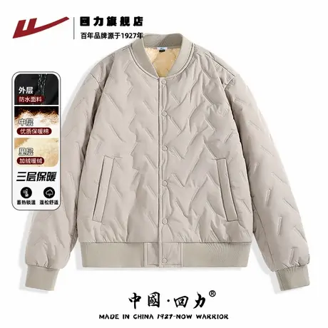 回力男生棉服冬季加绒抗寒加厚保暖棉袄青少年美式潮牌宽松棉衣K商品大图