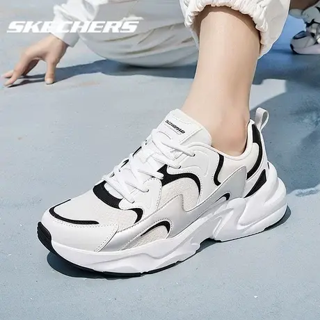 Skechers斯凯奇熊猫鞋踏浪男鞋休闲鞋缓震运动鞋厚底老爹鞋小白鞋商品大图