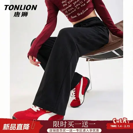 唐狮官方宽松卫裤女2026新款春美式慵懒香蕉裤弯刀裤显瘦休闲裤VC商品大图
