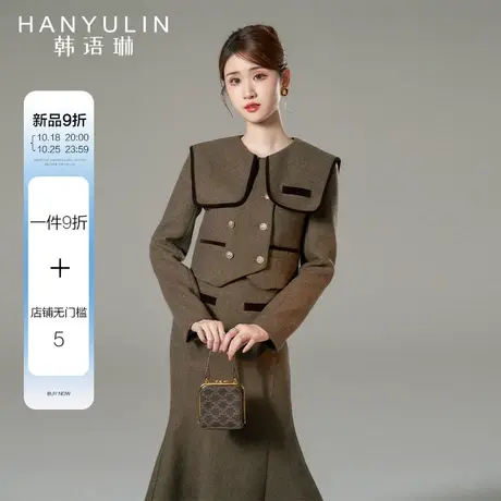 韩语琳小香风外套女2023新款短款长袖高品质秋冬款高级感气质上衣商品大图