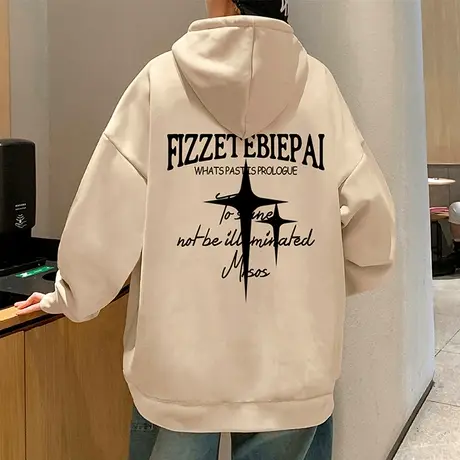 美式重磅潮牌连帽卫衣外套男秋冬季2023新款oversize开衫宽松衣服商品大图