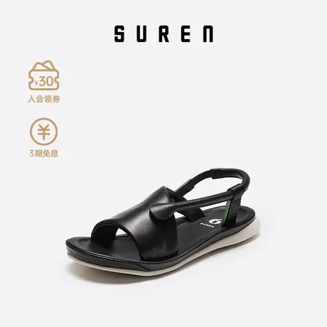 素人SUREN 2021春夏新品武士风休闲小众凉鞋女气质百搭 006图片