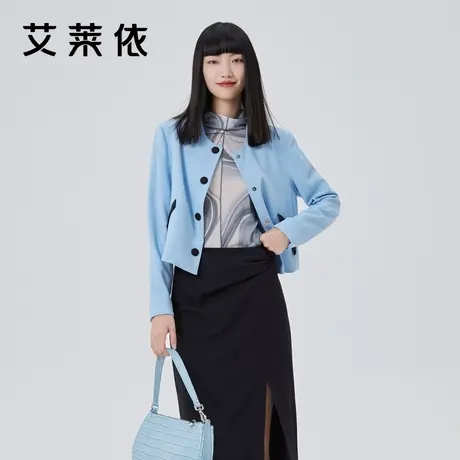 【直播】艾莱依商场同款西装外套女爆款春季高级感短款设计感上衣图片