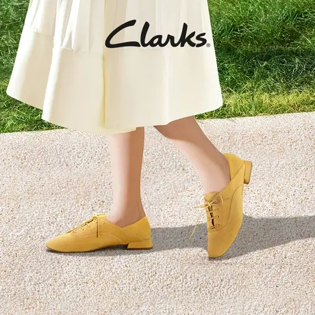 Clarks其乐轻舞系列女鞋浅口优雅复古牛津鞋羊皮舒适柔软单鞋女图片