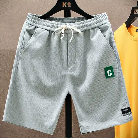 男生白色运动休闲短裤男款男士夏季薄款潮牌2024新款五分中裤外穿商品大图