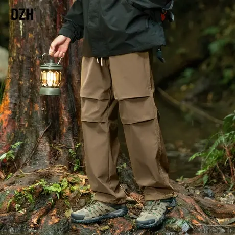 男士登山裤美式工装裤男休闲裤男款裤子2023新款秋季伞兵裤冲锋裤商品大图