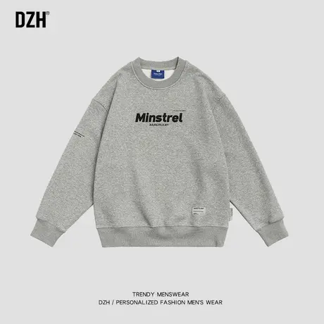 男士380g重磅卫衣男圆领秋季潮牌长袖上衣2023潮流百搭外套打底衫商品大图